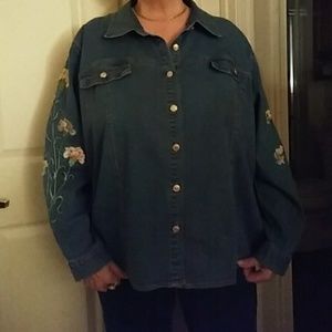 Bob Mackie Jean jacket (jw) size 3x